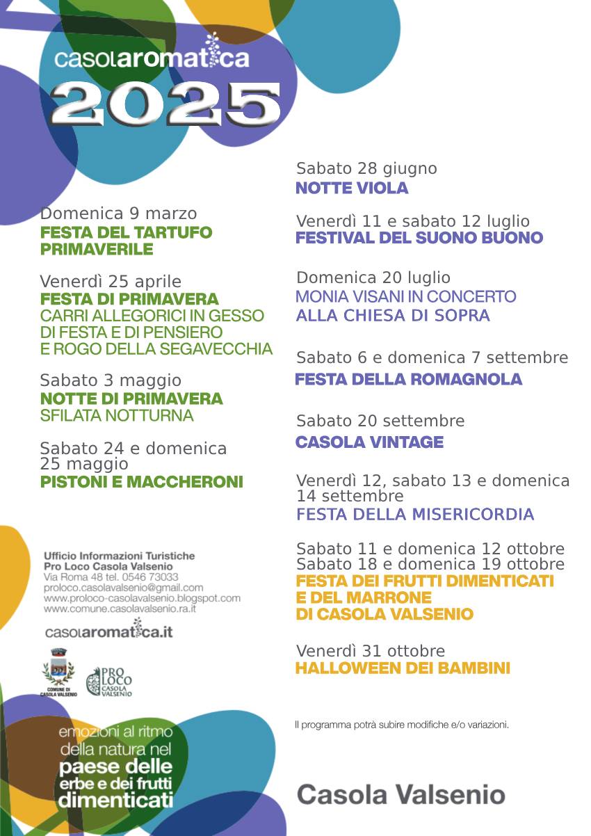 eventi casola primavera estate 2025